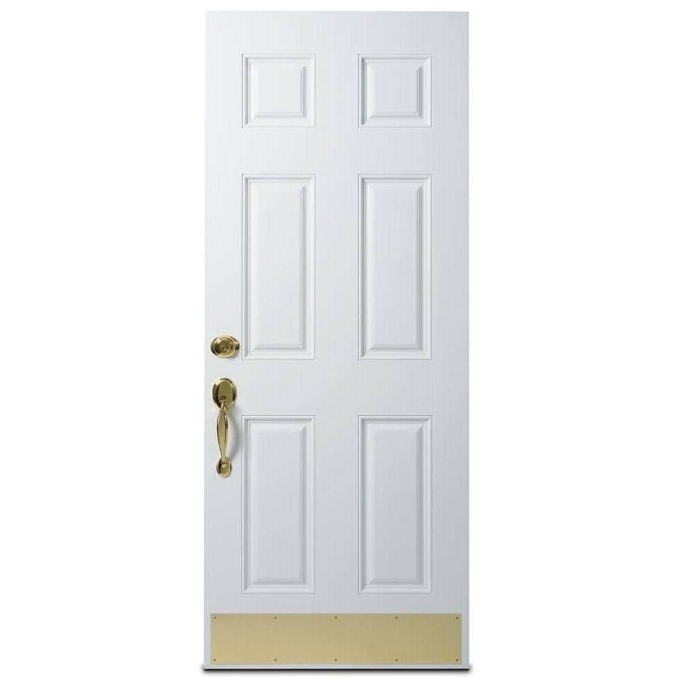 Everbilt 8 in. x 34 in. Bright Brass Kick Plate