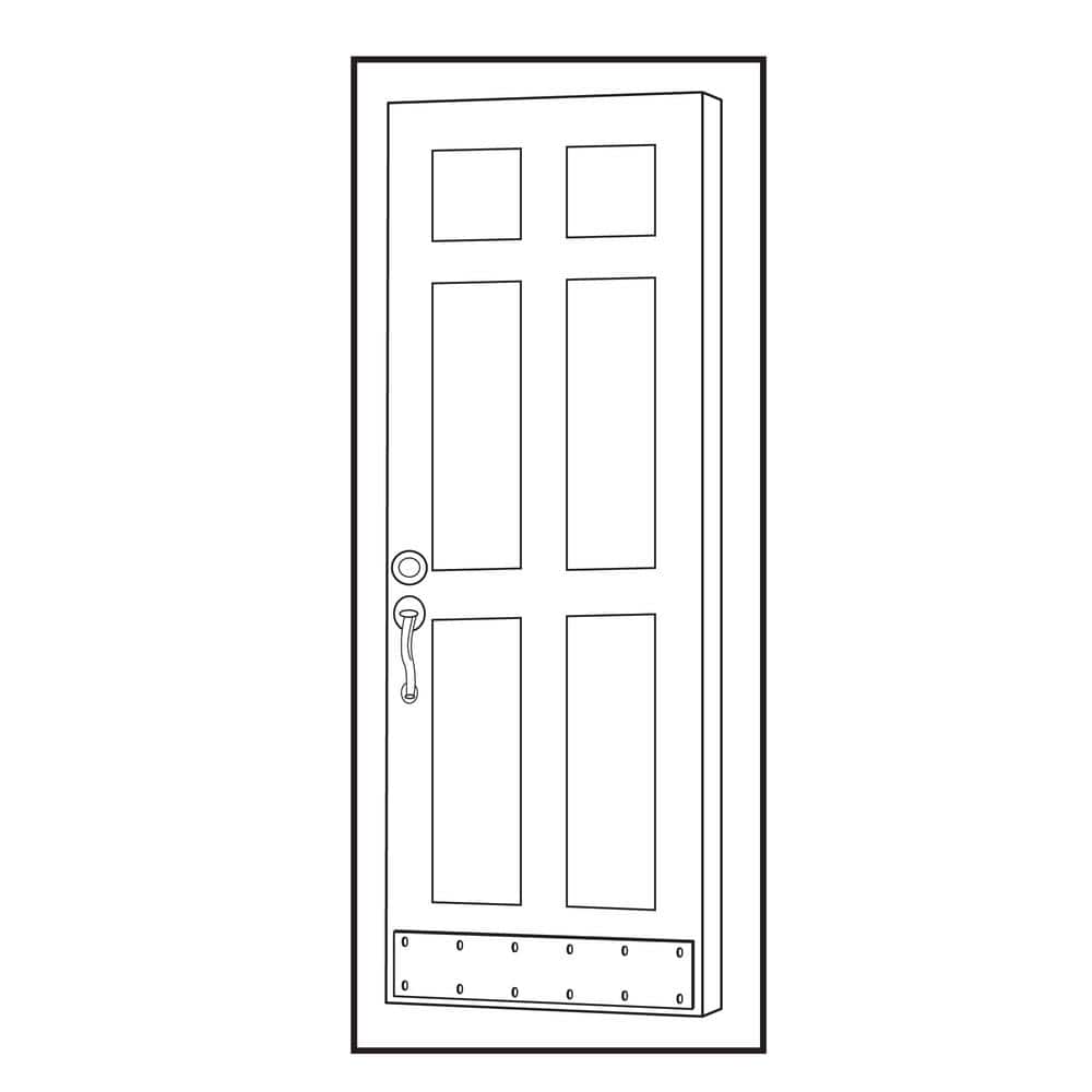 Everbilt 8 in. x 34 in. Bright Brass Kick Plate