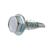 #8 x 1/2 in. Galvanized Hex Head Self-Drilling Screws, Charcoal Gray (100-Pack Bag)