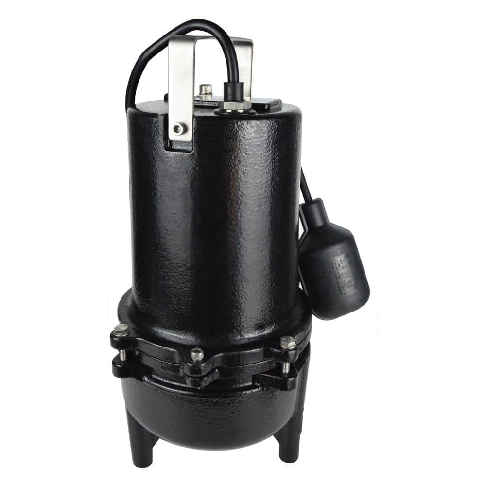 Everbilt 3/4 HP Sewage Ejector Pump, Cast Iron, 2 in. Solids Handling