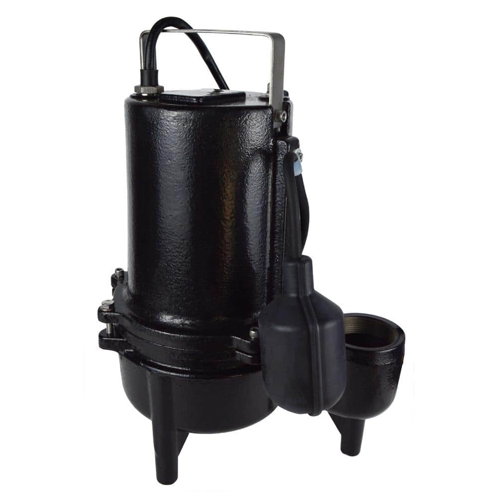 Everbilt 3/4 HP Sewage Ejector Pump, Cast Iron, 2 in. Solids Handling