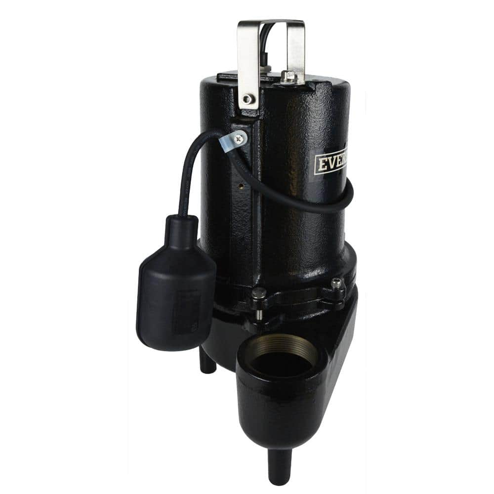 Everbilt 3/4 HP Sewage Ejector Pump, Cast Iron, 2 in. Solids Handling