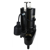 Everbilt 3/4 HP Sewage Ejector Pump, Cast Iron, 2 in. Solids Handling