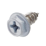 Everbilt #8 x 3/8 in. White Stainless Steel Hex Head Gutter Sheet Metal Screw (25-Pack)