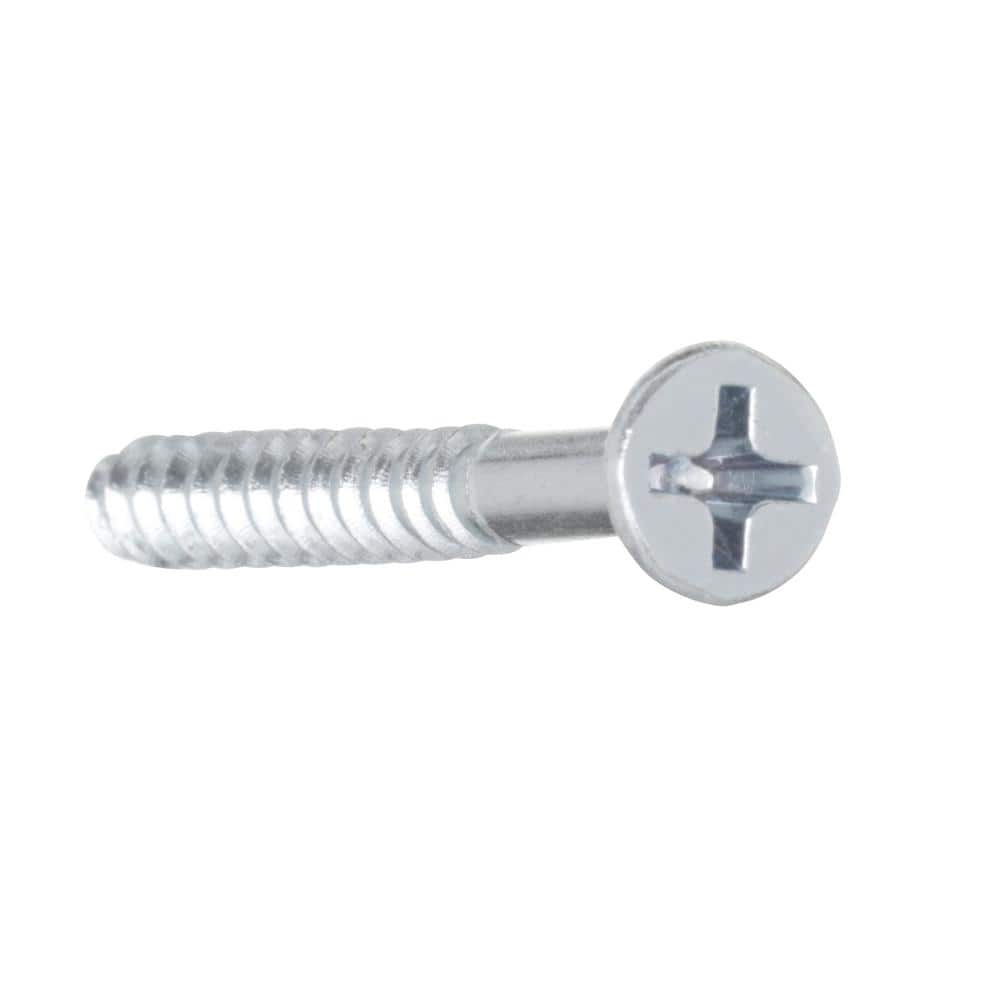 #8 x 1-1/2 in. Zinc Plated Phillips Flat Head Wood Screw (100-Pack) - Everbilt
