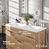 Eviva Lugano 48 in. W x 19.5 in. D x 36 in. H Double Bath Vanity in White with White Acrylic Top and Integrated Sinks