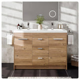 Eviva Lugano 48 in. W x 19.5 in. D x 36 in. H Double Bath Vanity in White with White Acrylic Top and Integrated Sinks
