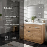 Eviva Lugano 48 in. W x 19.5 in. D x 36 in. H Double Bath Vanity in White with White Acrylic Top and Integrated Sinks