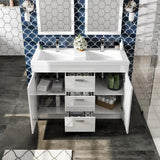 Eviva Lugano 48 in. W x 19 in. D x 36 in. H Double Bath Vanity in Ash with White Acrylic Top and Integrated Sinks