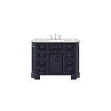 Eviva Glory 48 in. W x 22 in. D x 34 in. H Single Bath Vanity in Dark Gray with White Carrara Marble Top with White Sink