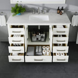 Eviva Aberdeen 42 in. W x 22 in. D x 34 in. H Single Bath Vanity in Espresso with White Carrara Marble Top and White Sink