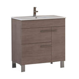 Eviva Cup 31.50 in. W x 18 in. D x 34 in. H Bath Vanity in Medium Oak with White Ceramic Top with White Sink