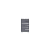 Eviva Deluxe 20 in.W x 18 in.D x 34in.H Single Freestanding Bath Vanity in Gray with White Porcelain Integrated Sink Top