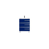 Eviva Deluxe 24 in. W x 18 in. D x 34 in. H Single Freestanding Bath Vanity in Blue White Porcelain Integrated Sink Top
