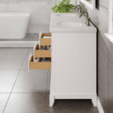 Eviva Elite Stamford 60 in. W x 24 in. D x 36 in. H Double Bath Vanity in White with White Carrara Marble Top and White Undermount Sinks