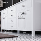 Eviva Artemis 60 in. W x 22 in. D x 34 in. H Double Bath Vanity in White with Quartz Top and White Undermount Sinks