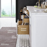 Eviva Artemis 60 in. W x 22 in. D x 34 in. H Double Bath Vanity in White with Quartz Top and White Undermount Sinks