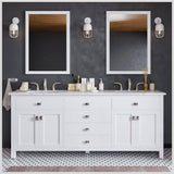 Eviva Artemis 60 in. W x 22 in. D x 34 in. H Double Bath Vanity in White with Quartz Top and White Undermount Sinks