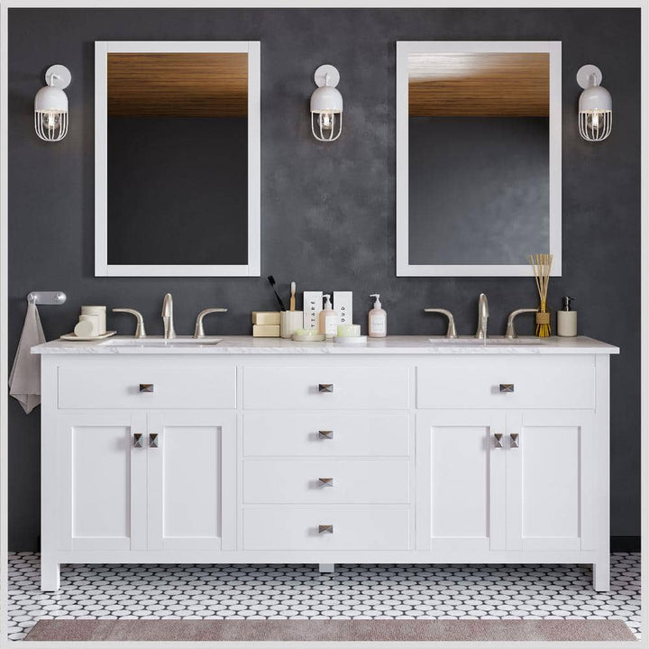 Eviva Artemis 60 in. W x 22 in. D x 34 in. H Double Bath Vanity in White with Quartz Top and White Undermount Sinks