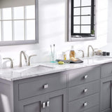 Eviva Artemis 72 in. W x 22 in. D x 34 in. H Double Bath Vanity in Gray with White Quartz Top and White Undermount Sinks