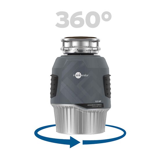 InSinkErator Evolution 1.0 HP Garbage Disposal, Advanced Series, SoundSeal, MultiGrind, 120V