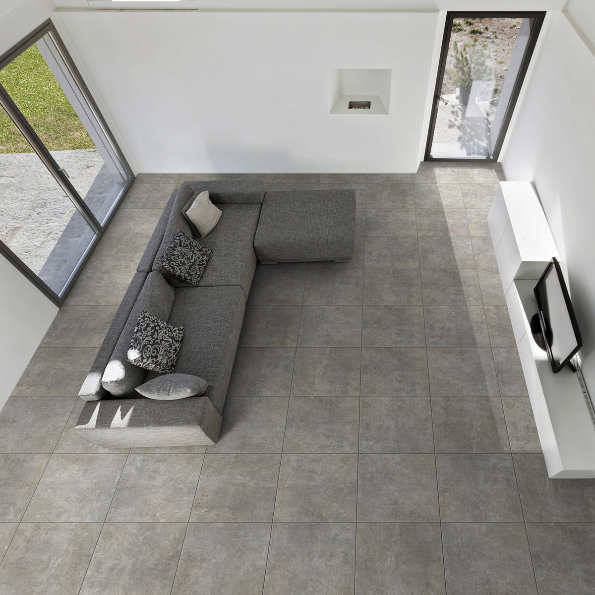 Marbella Greige Gray 24x24 Matte Porcelain Tile - Lux Tile