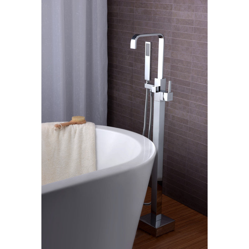 ANZZI Victoria Series Freestanding Bathtub Faucet, 2-Handle with Hand Shower, Valve Included, FS-AZ0031BN (Brushed Nickel)