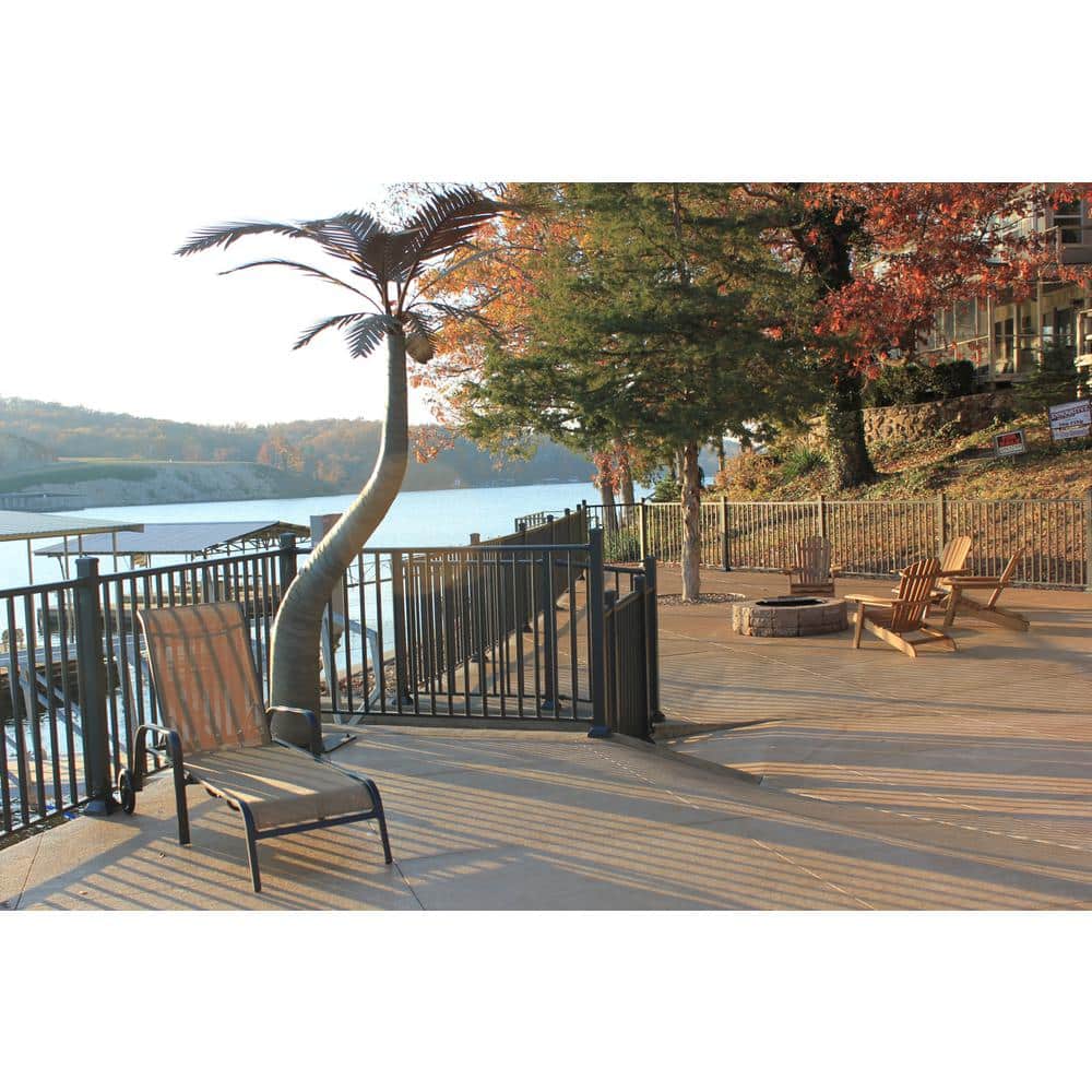 EZ Handrail 6 ft. x 42 in. Textured Black Aluminum Baluster Railing Kit