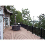 EZ Handrail 8 ft. x 42 in. Textured Black Aluminum Baluster Railing Kit