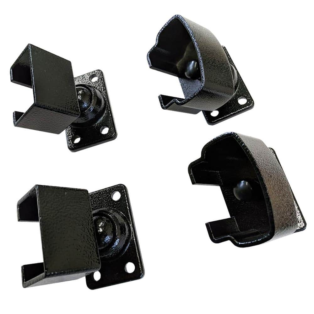 EZ Handrail Textured Black Aluminum Pivot Bracket Kit
