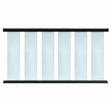 EZ Handrail 8 ft. x 42 in. Aluminum Textured Black 8 in. Glass Baluster Rail Kit