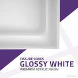 ANZZI Fissure Series 36 in. x 48 in. Single Threshold Shower Base in Glossy White