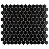 Merola Tile Metro Hex Matte Black 10-1/4 in. x 11-7/8 in. x 5 mm Porcelain Mosaic Tile (8.65 sq. ft. / Case)
