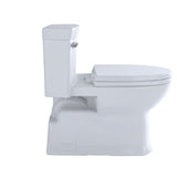 Eco Soiree 1-Piece 1.28 GPF Single Flush Elongated Skirted Toilet with CeFiONtect in Sedona Beige - Super Arbor