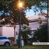 Decorative Cast Aluminum 79 in. Tall 3 in. Fitter Outdoor Black Post Light Pole