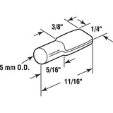 Shelf Support Peg, 5mm, Steel Construction, Nickel Plated (8-pack)