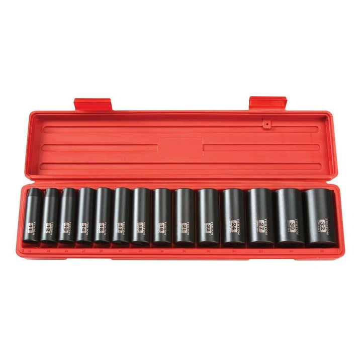 1/2 in. Drive 11-32 mm 12-Point Deep Impact Socket Set - Super Arbor