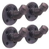 1/2 in. Black Steel Pipe Wall Hook Kit (4-Pack)