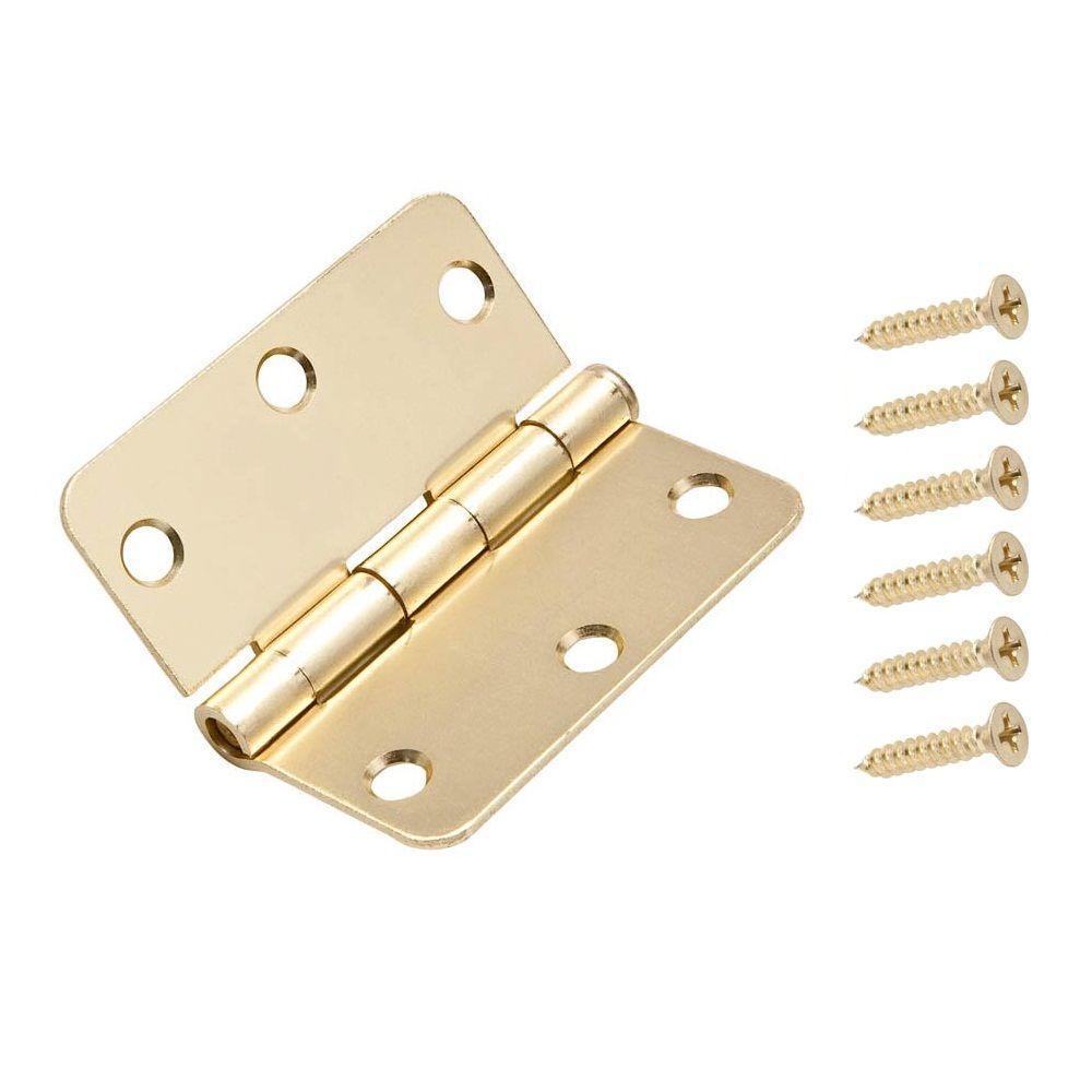 3-1/2 in. Chrome Square Corner Door Hinge - Super Arbor