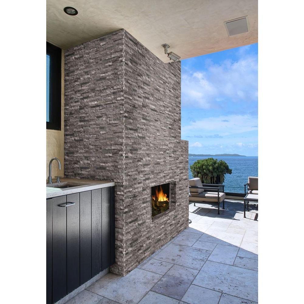 MSI Eclipse Interlocking 12 in. x 12 in. x 8 mm Matte Metal Stone Mesh-Mounted Mosaic Wall Tile (10 sq. ft. / case)