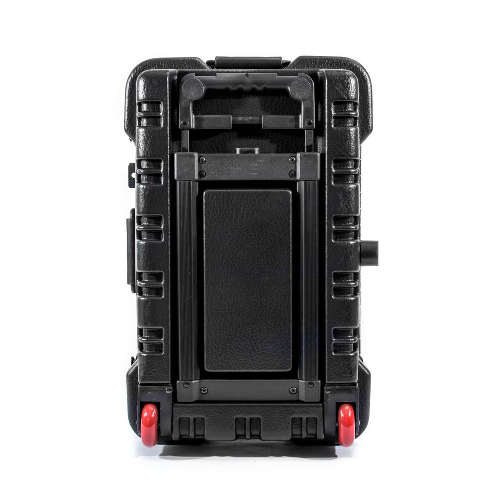 14 in. Slim Line Military-Style Wheeled Tool Case in Black - Super Arbor