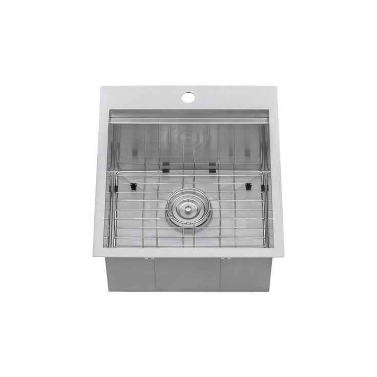 21 x 20 in. RV Workstation Drop-In Topmount Bar Prep Kitchen Sink 16-Gauge Stainless Steel