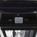 Victorian Bulb Series 3-Head Black Integrated LED Outdoor Solar Lamp Post with the GS Solar LED Light Bulb