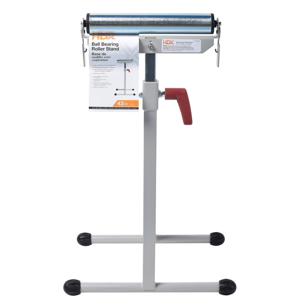 43 in. Steel Roller Stand with Edge Guide - Super Arbor
