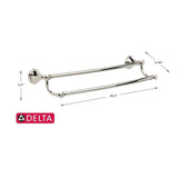 Delta  Cassidy 24-in Double Polished Nickel Wall Mount Double Towel Bar