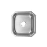 Undermount 16 in. 18-Gauge Stainless Steel Bar Sink in Brushed Stainless