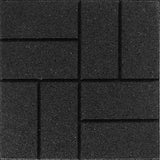 Reversible 16 in. x 16 in. x 0.75 in. Earth Brick Face/Flat Profile Rubber Paver - Super Arbor