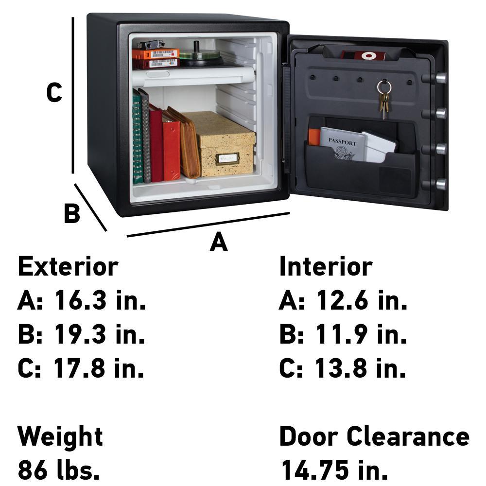 SFW123DTB 1.23 cu. ft. Fireproof Safe and Waterproof Safe with Dial Combination - Super Arbor