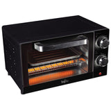 1,000 W 4-Slice Black Toaster Oven with Timer and Temperature Control