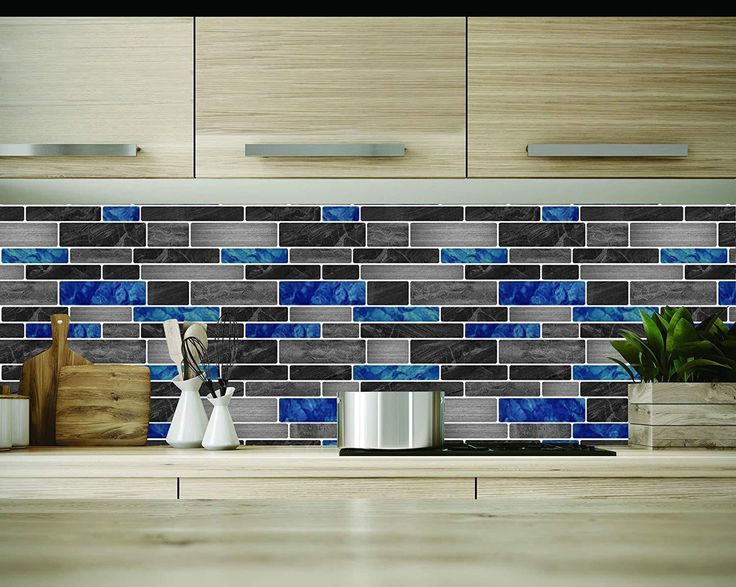 Art3d Marble Blue&Gray 12 in. x 12 in. Peel and Stick Wall Tile Backsplash (10-Pack)